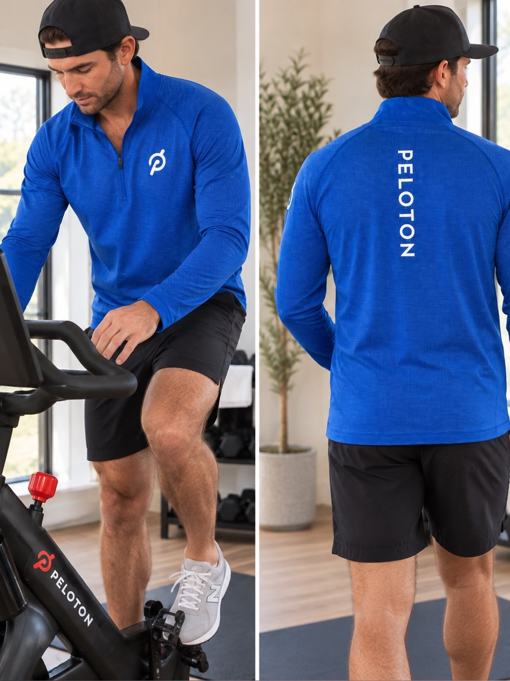 RHONE Men's Royal Blue Quarter-Zip Peloton Pullover Size Large NWT MSRP 98.00